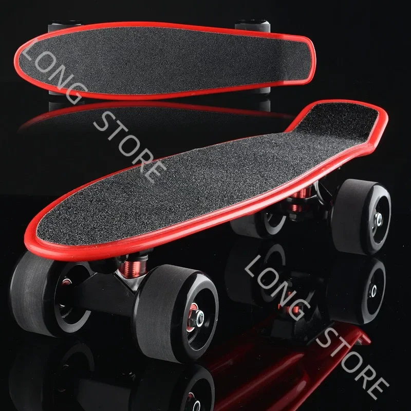 Flash Single Upturned Skateboard Adult Universal Small Fish Board Banana Board Children's Four-wheel Scooter