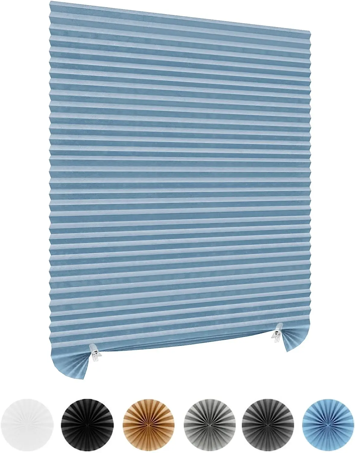 Simple Pleated Blinds for Windows Doors ,Shades for Home /Nursery/ Bedroom/ Kitchen/ Bathroom Room Darkening Blackout Blind