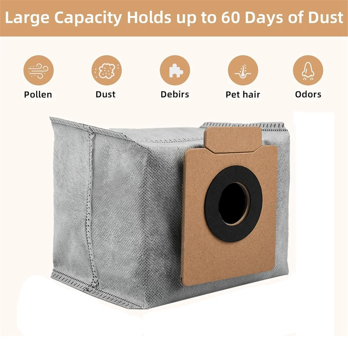 Sacs à Poussière de Grande Capacité pour Aspirateur Robot Omni X8 Pro / X10 Pro, Station Auto-Africaine, Paquet de 16