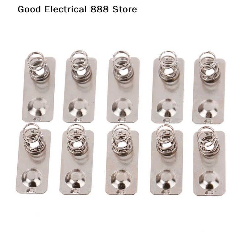 20pcs/ 21x9mm - + Replacement Metal Batteries Spring Contact Plate Silver Unidirectional Slot For AAA Battery Case DIY Accessory