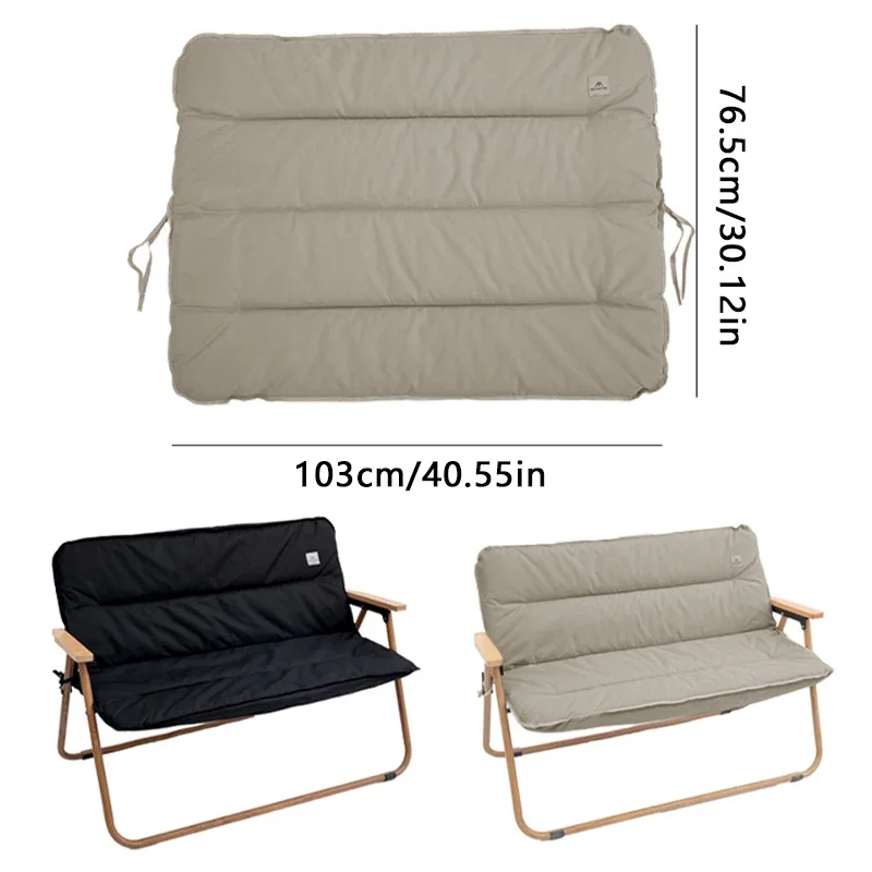 Padded Quilt Camping Chair Cushion for Outdoor Folding Garden Camping Seat Mat With Fasten Strap Chair Cushion New