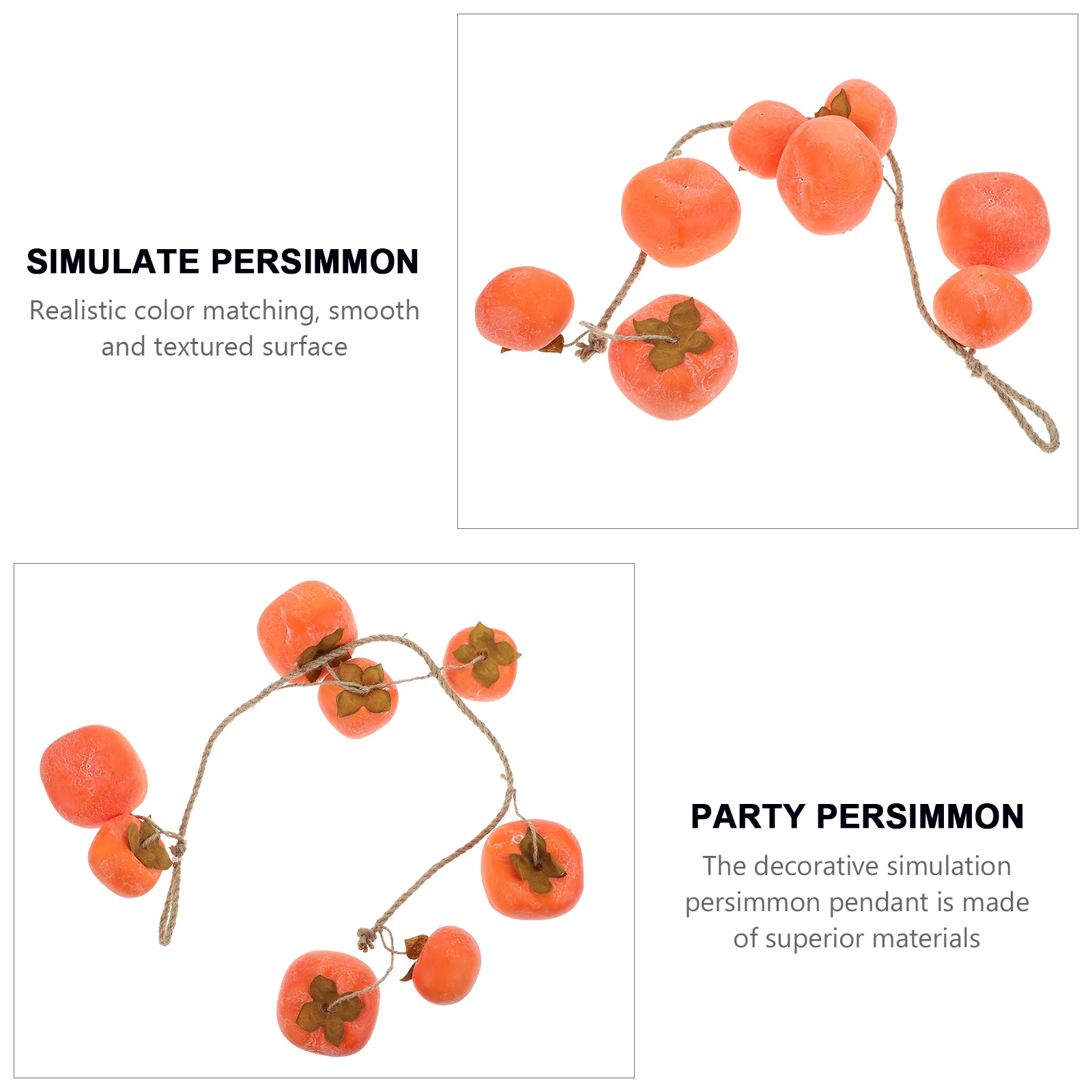 

1 pcs Simulation Pendant Artificial Decor Home Party Thanksgiving Halloween Decoration Vivid Persimmon Picks Desktop Household
