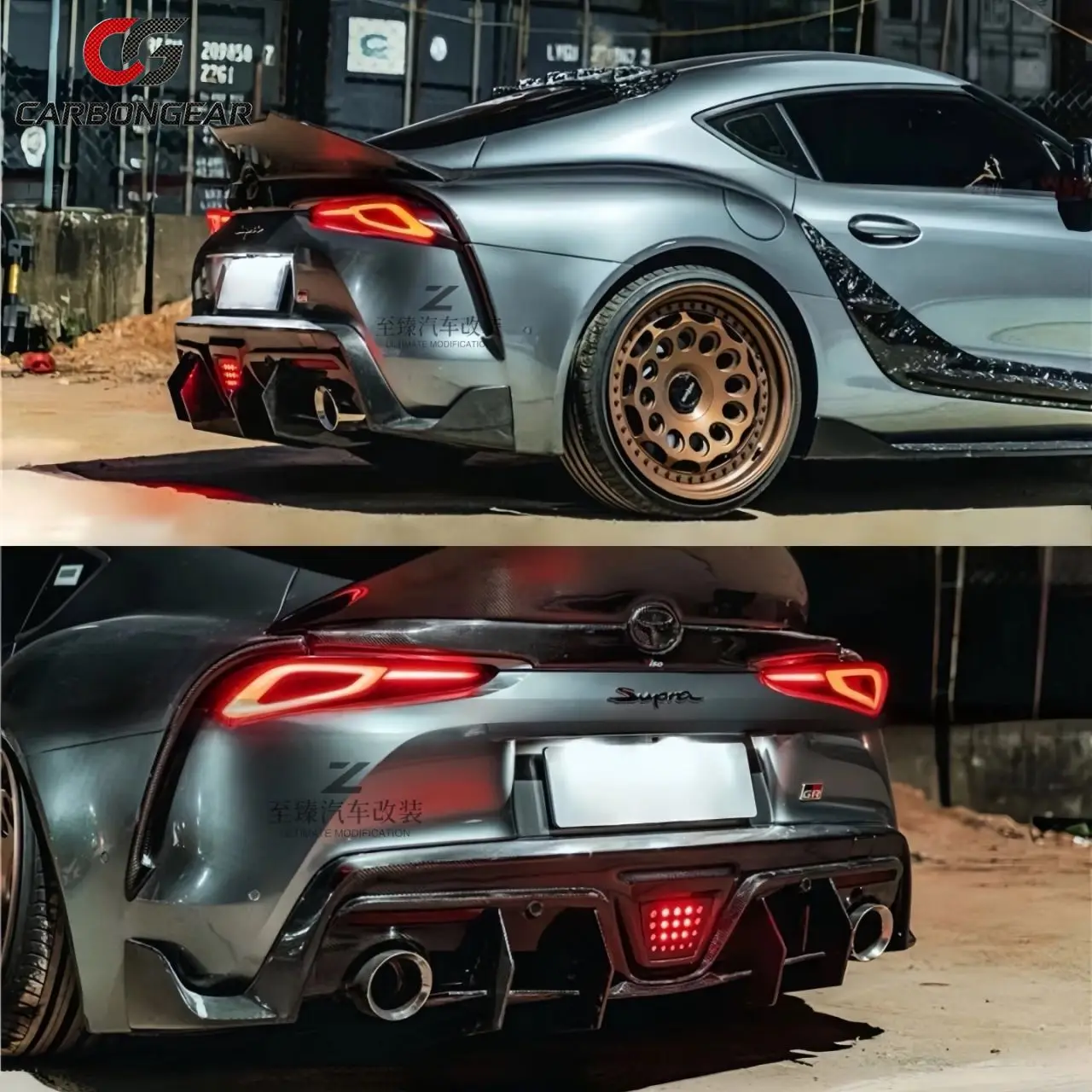 Carbon Fiber for Toyota GR Supra A90 A91 2019+ Rear Diffuser Rear Bumper Lip Diffuser Splitter Car Parts Bodykit