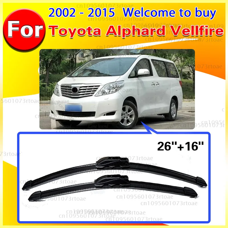 For Toyota Alphard Vellfire 10 20 2002~2015 AH10 AH20 Accessories Windscreen Front Blades Wipers for Car ‌Quality wiper blade