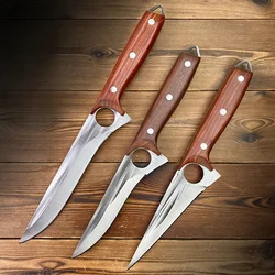 Forged Boning Knife Butcher Knife Kitchen Stainless Steel Meat Chopping Knife Serbian Chef Slicing Cutter Knife Cooking Tools