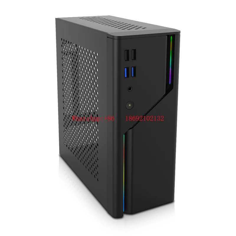 

Новый A09R мини-шасси ARGB ITX17 * 17, основная плата, небольшой блок питания 1U, 4,2 л, портативный HTPC компьютер