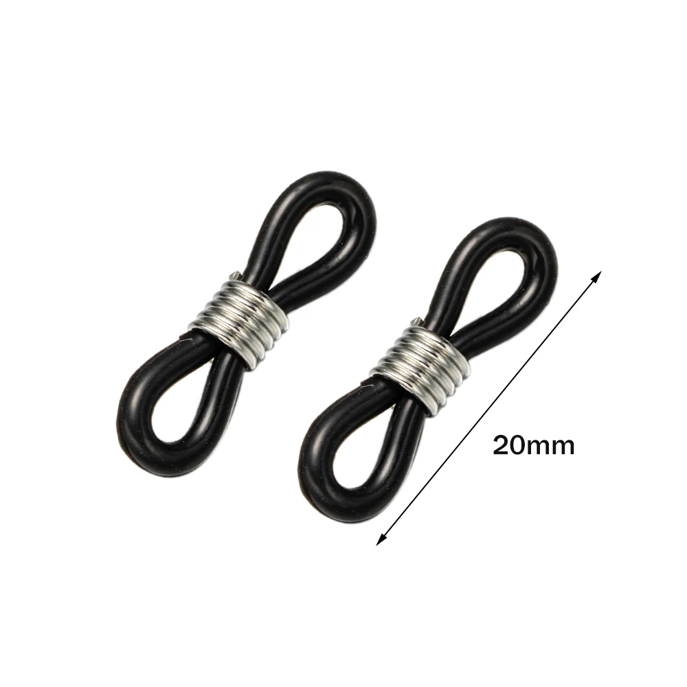 200pcs Adjustable Rubber Spectacle Loop End Connectors for Anti-Slip  Eye Glasses Holder Necklace Chain Jewelry Making Supplies