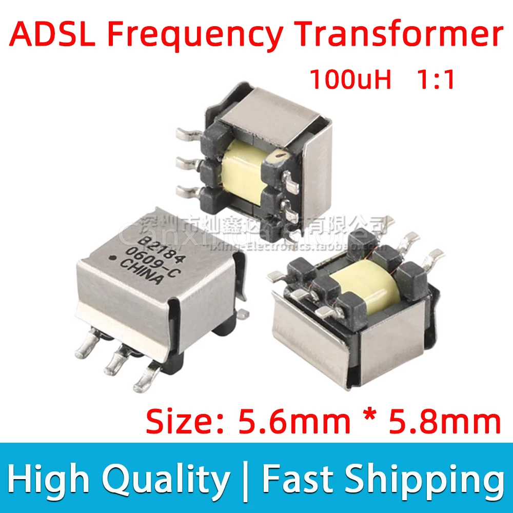 

5pcs SMD SMT EE5.0 High Frequency Signal Isolated Pulsing Power Supply Transformer Filter Turns Ratio 1:1 Inductance 100uH B2184