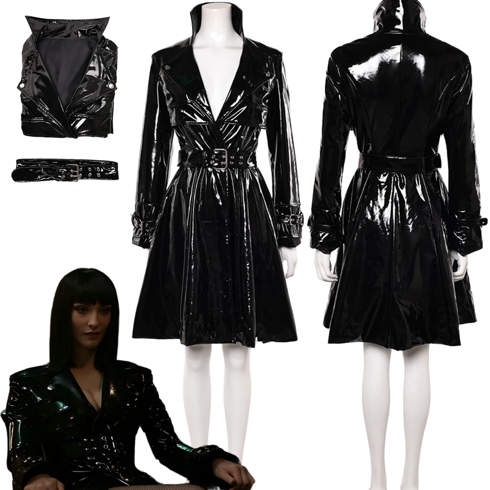 

Pirate Nico Robin Cosplay Fantasy Black PU Leather Dress Anime Pirate Women Costume Disguise Halloween Adult Female Outfits