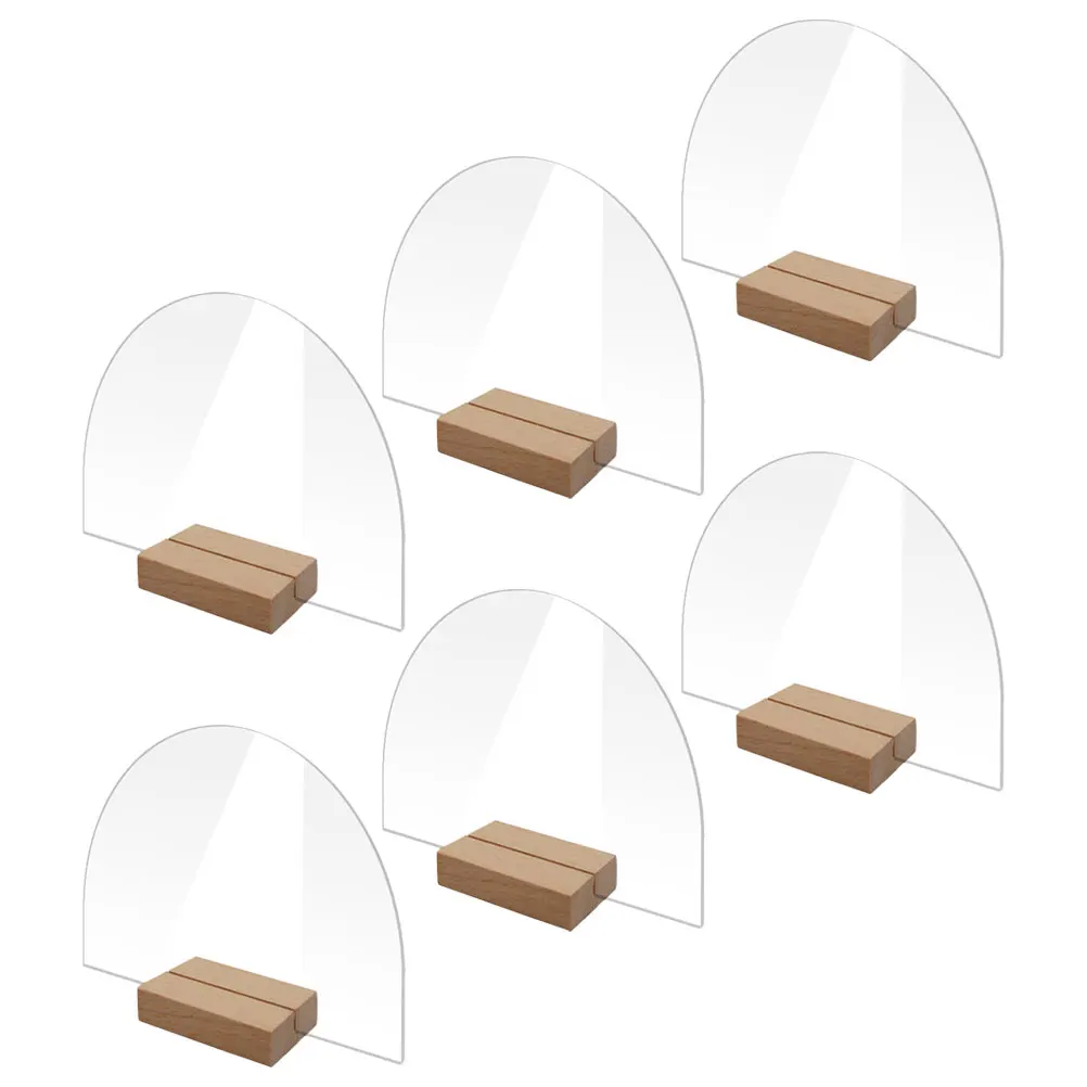 

6 set Wedding Table Signs Acrylic Place Cards Banquet Seat Table Number Display Reusable Chalkboard Name Signs Smooth Surface