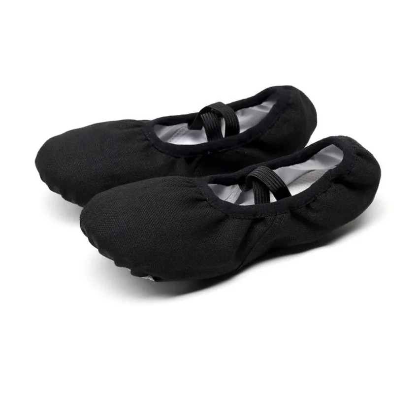 Ballet Shoes For Girls Canvas Flat Ballet Dancing Slippers Children Soft Sole Ballerina Dance Practice Shoes Pink Black Brown