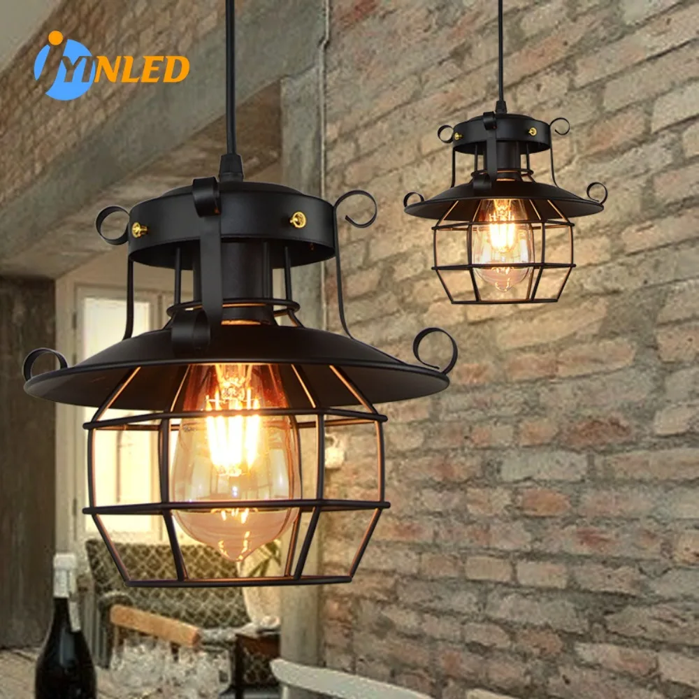 

Industrial Restaurant Chandelier Retro Nostalgic Creative Bar Aisle Corridor Hanging Lamps Dining Bedroom Pendant Light