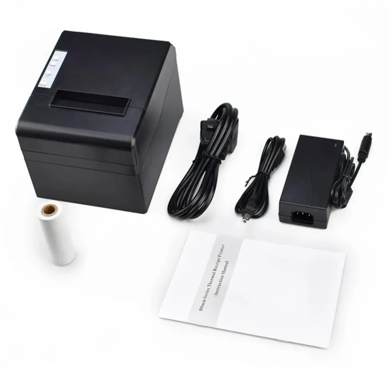 3 Inch High Speed Wifi Thermal Receipt Printer 80mm Desktop Bluetooth Thermal Printer Compatible with Phone and Computer