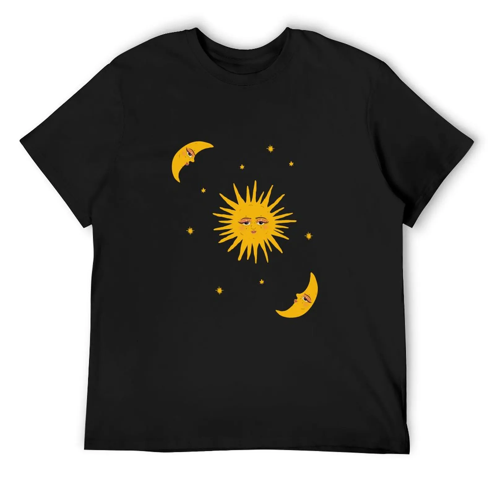 

Celestial sun moon and stars T-Shirt boys animal print blacks cute clothes funny gifts men t shirts high quality