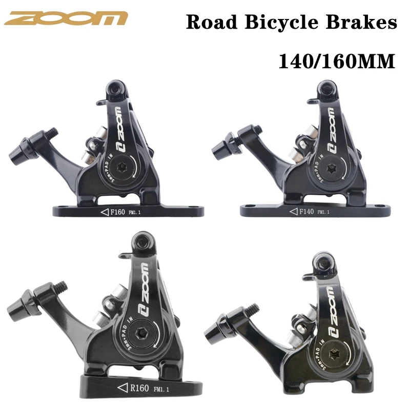 ZOOM DB700 Road Bike Brakes Mechanical Caliper Racing Bicycle Pushes Disc Brake Caliper Piston Line Pull For Rotor 140/160MM