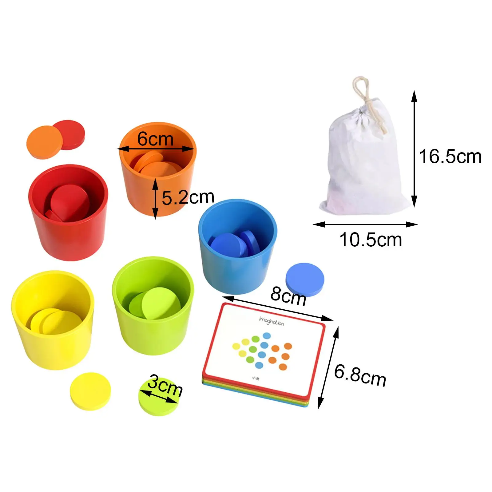 Color Sorting Toy Logical Thinking Early Educational for Baby Boys Girls