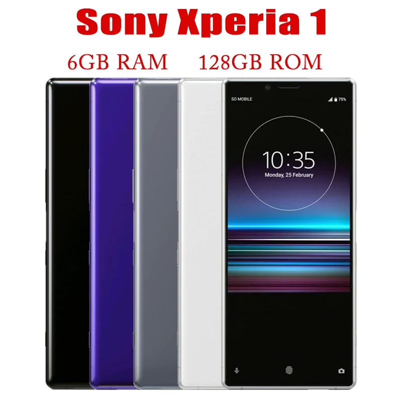 

Sony Xperia 1 J9110 XZ4 6GB RAM 128GB ROM Dual Card NFC LTE Octa Core 3 Rear Camera Mobile Phone Original Unlocked Smartphone