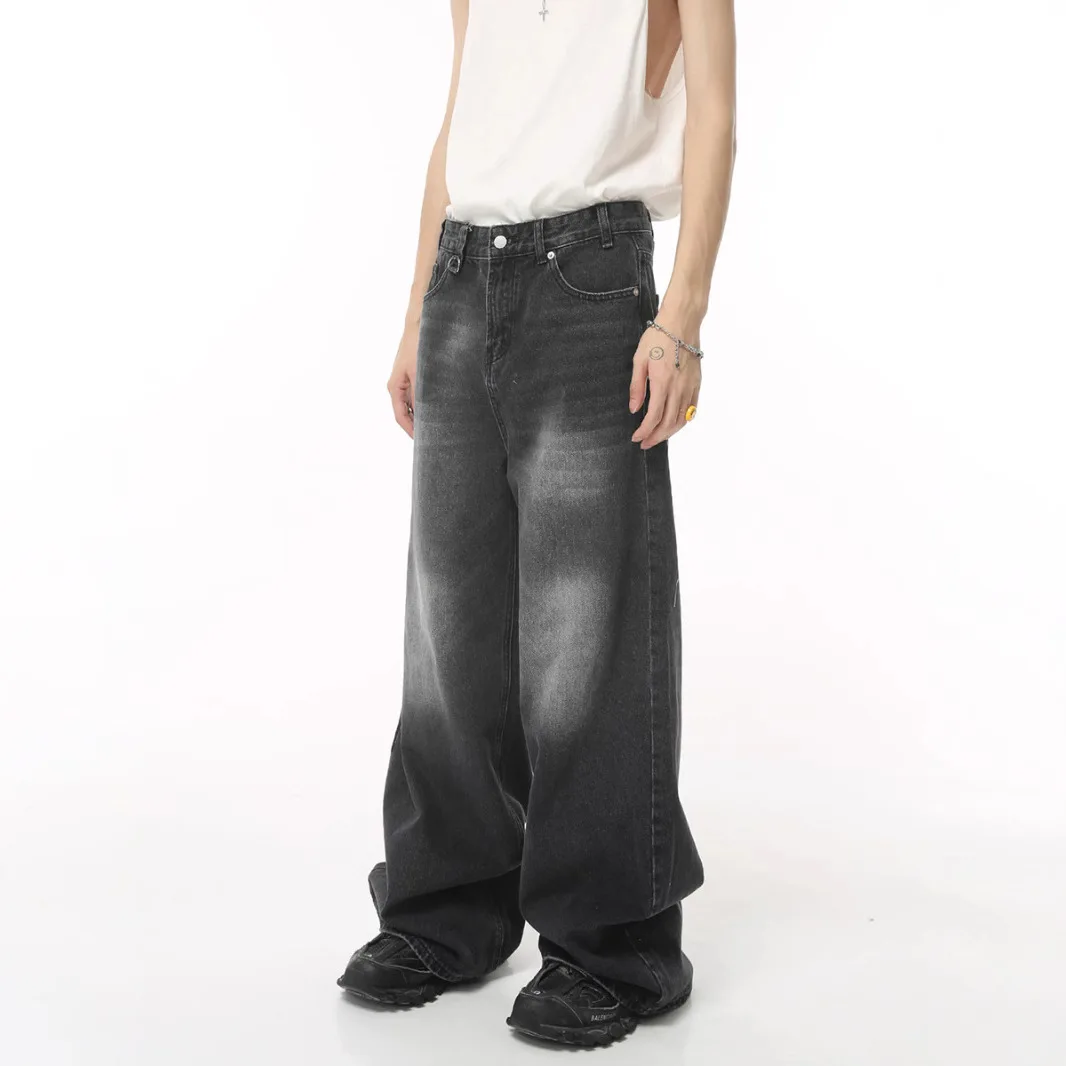 Hot-selling 2026 Summer New Products American Retro Wide-leg Mopping Loose Ins Jeans