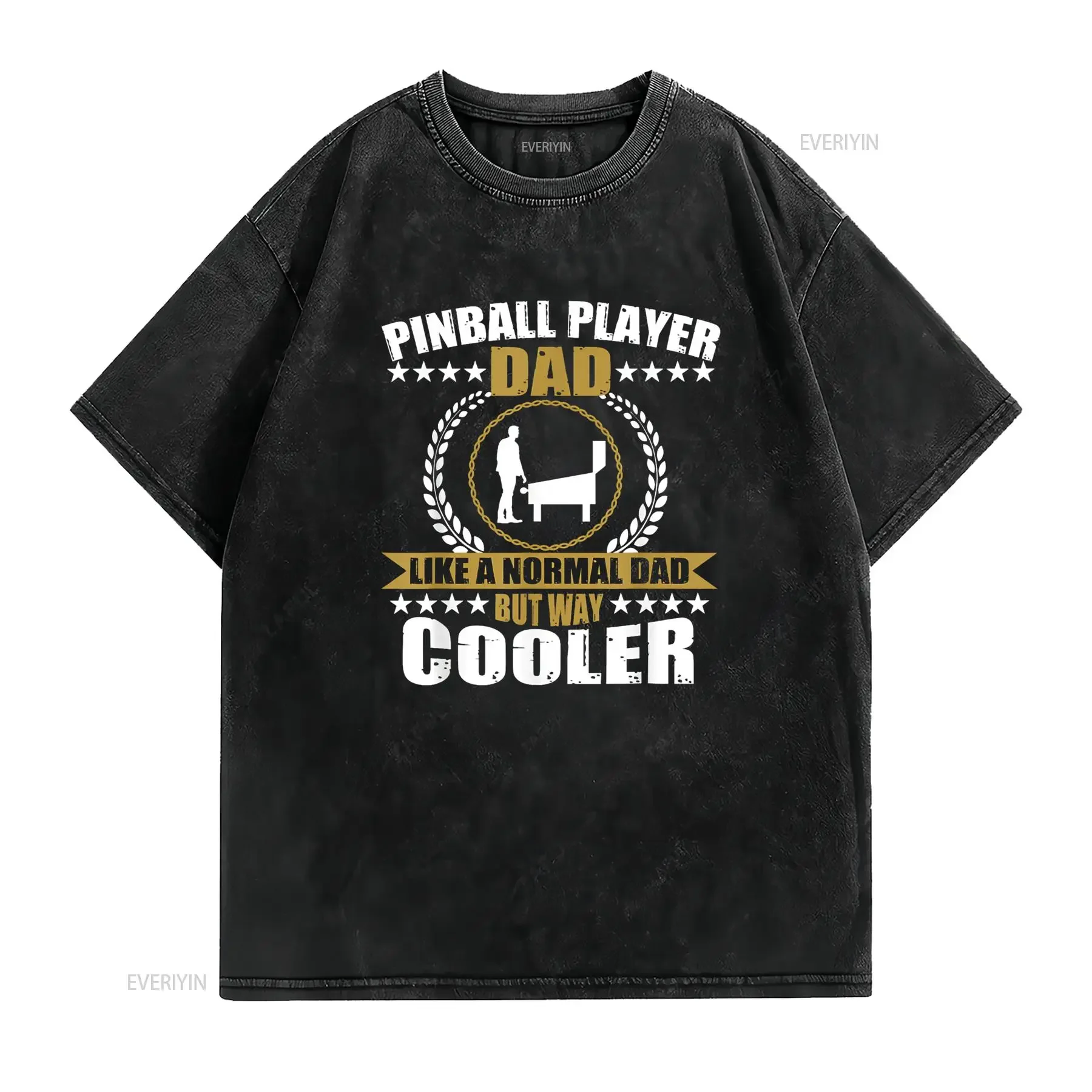 Great Pinball Player Dad Game For Men T Shirt vintage Washed Soft Stylish Top For Everyday Wear streetwear Breathable