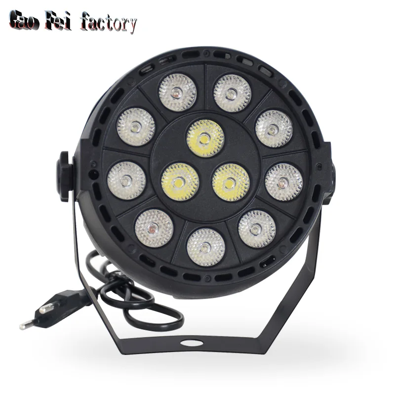 Mini luz Led plana RGBW, 12x3W, iluminación de escenario para DJ, fiesta, Club, discoteca