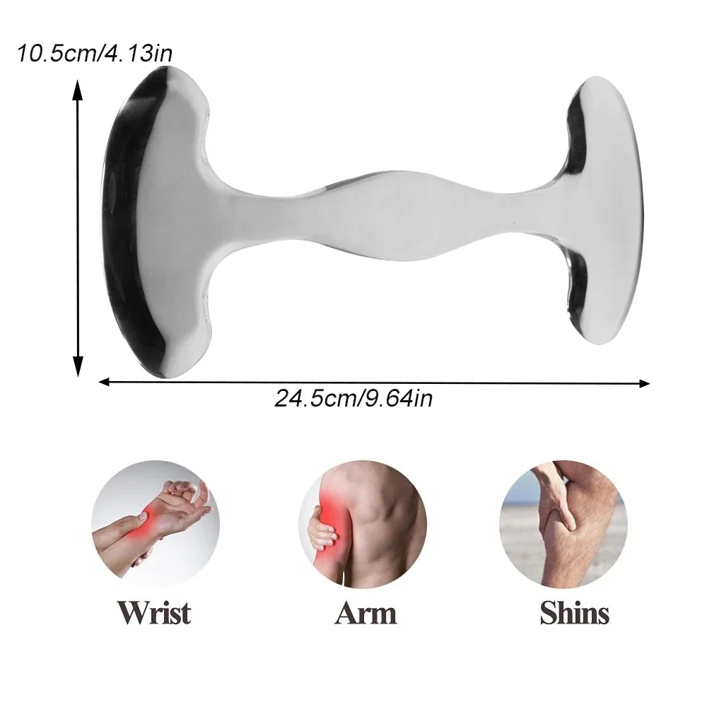 Stainless Steel Gua Sha Scraping Massage Tool-Muscle Scraper - Soft Tissue Mobilization,Physical Therapy for Back, Legs, Arms