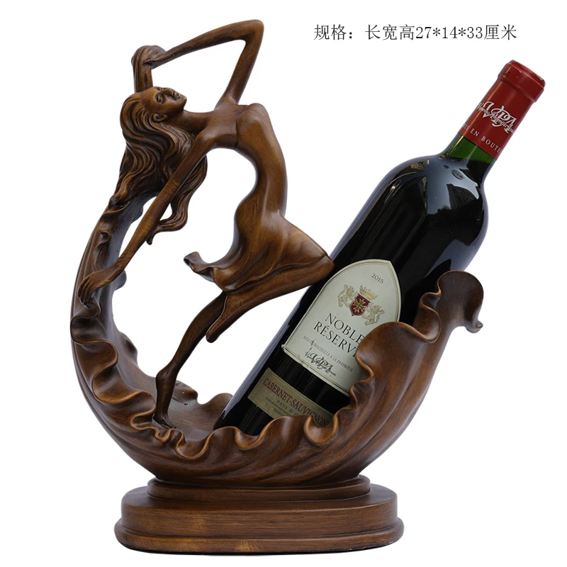 Creative Beauty Sculpture Red Wine Rack Nordic Home Living Room Decoration Modern Simple Wine Cabinet Decoration Crafts