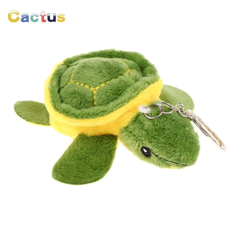 1pc 10cm süße Schildkröte Puppe ausgestopfte Schildkröten Puppen Cartoon weichen Plüsch Spielzeug Schlüssel bund Tasche Anhänger für Kinder Geschenk Spielzeug