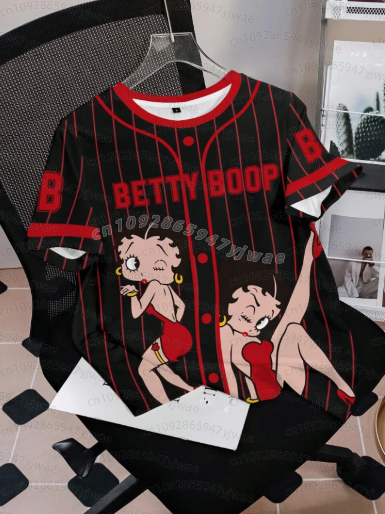 2026 SOMMER Cartoon Betty Boop Print Herren Damen Kurzarm T-Shirt Lässiger 3D-Druck Sommer MÄNNER FRAUEN Sport Tops T-Shirt Tee – Detail 13