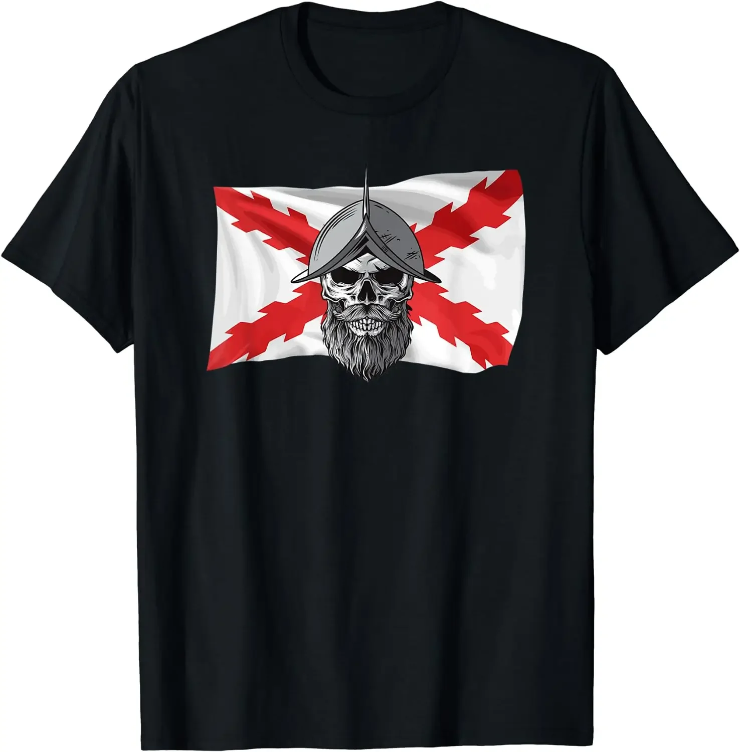 Cruz De Borgoña. Soldado Calavera. Militar Men T-Shirt Short Sleeve Casual Cotton O-Neck Summer T Shirts