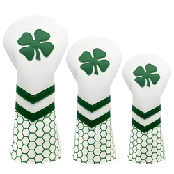 Lucky Clover Golf Wood Club Headcover Club Head Cover Protective - 4 Selections - Golf Driver Headcover/ Fairway Woods Cover/ Hy