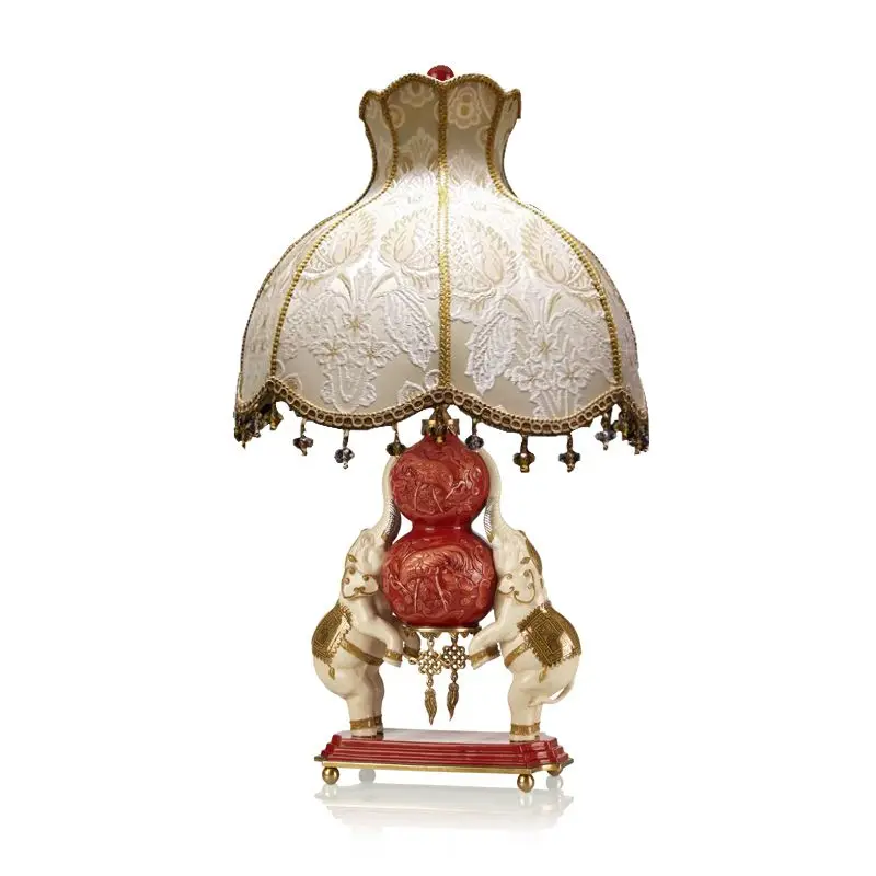 Living room elephant tray gourd table lamp bedroom bedside table study entrance decoration
