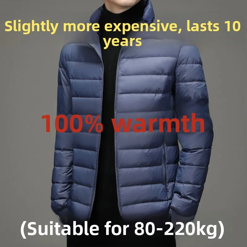 Nombre de marca Otoño Invierno ligero de algodón Jaet hombres cuello ort con capucha de mediana edad y jóvenes ropa de abrigo fina ligera