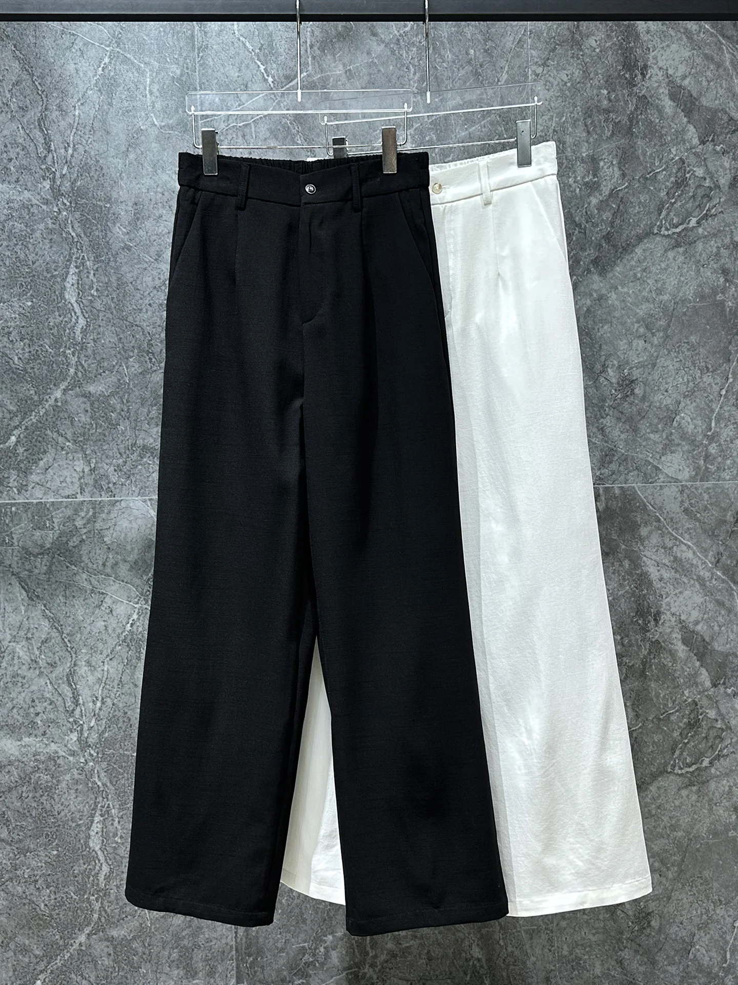 

Cool Sle Men's Casual Wide Leg Pants Korean Version Loose Fit Straight Cut Long Trousers Youth Faion Autumn Season