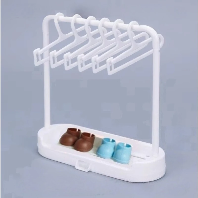 New Dollhouse Accessories (15-17cm): Hangers and Shoe Racks Perfectly Suited for Furniture Arrangement and Stylish Decoration