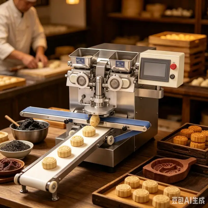 Automatic Stuffing Encrusting Machine Customized Dumpling Mochi Cookie Ball Forming Machine Commercial Processing