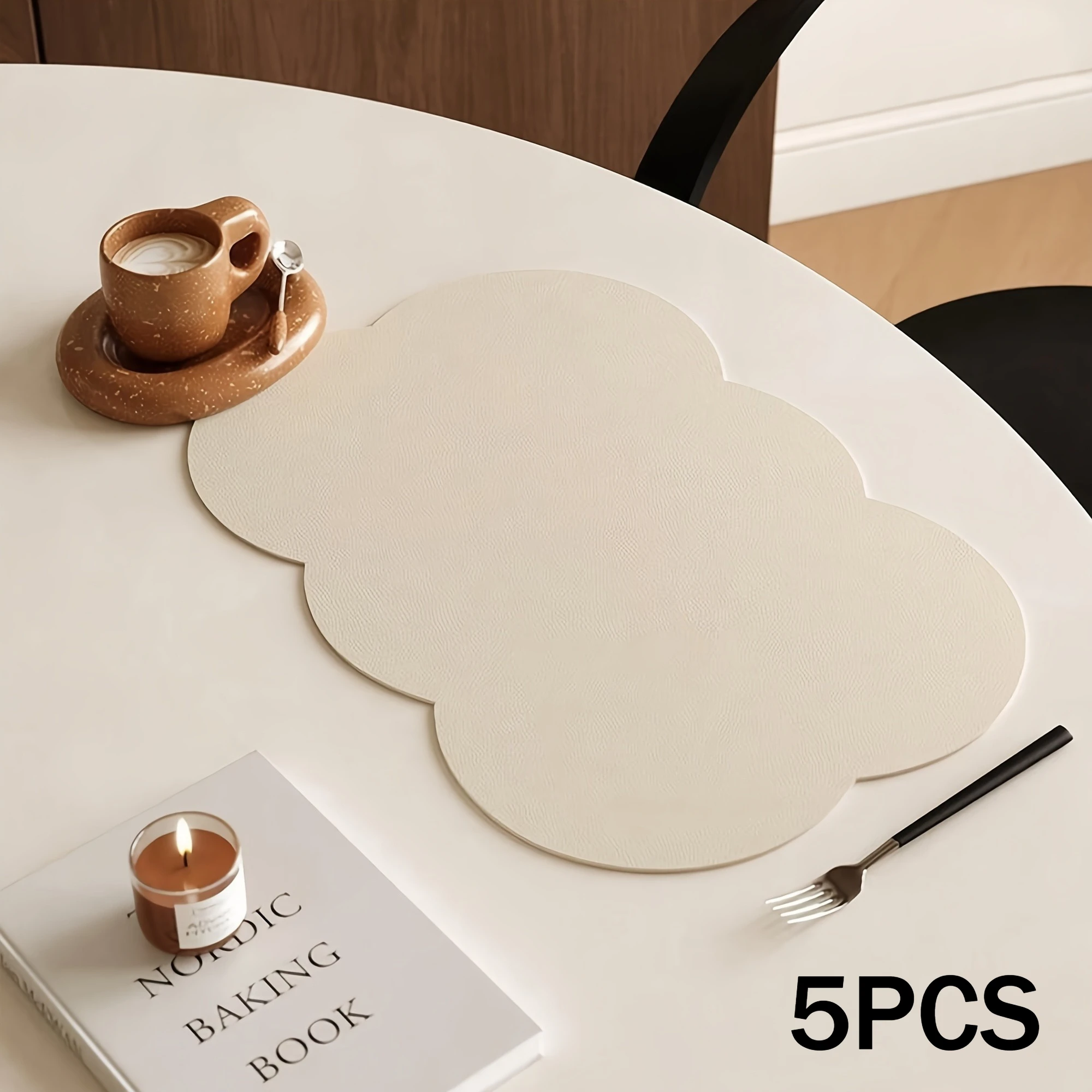 5pcs High-grade Nappa Texture, Table Mat, Mouse Pad, Desktop Protection Pad, Ultra-thin Large Table Mat, Laptop Writing Pad