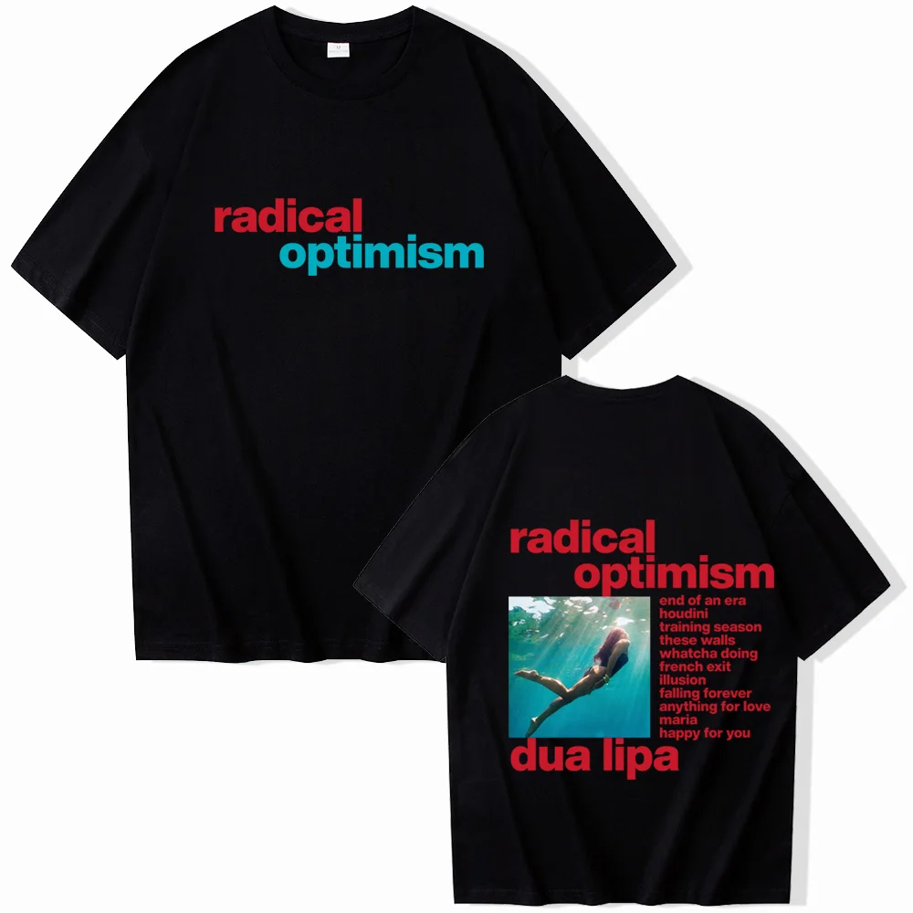 Dua Radical Optimism 2024 티셔츠, Lipa Harajuku 힙합 O넥 반팔 셔츠