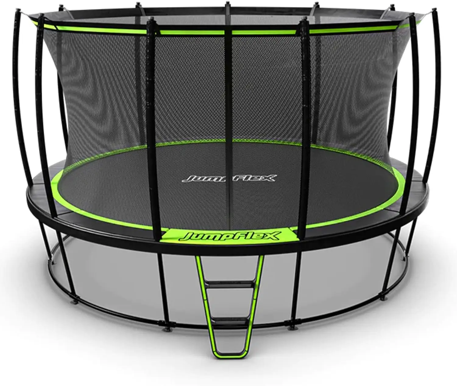 Round Outdoor Backyard Trampoline ASTM Approved with Net Safety Enclosure & Ladder Playset with Fast Assembly