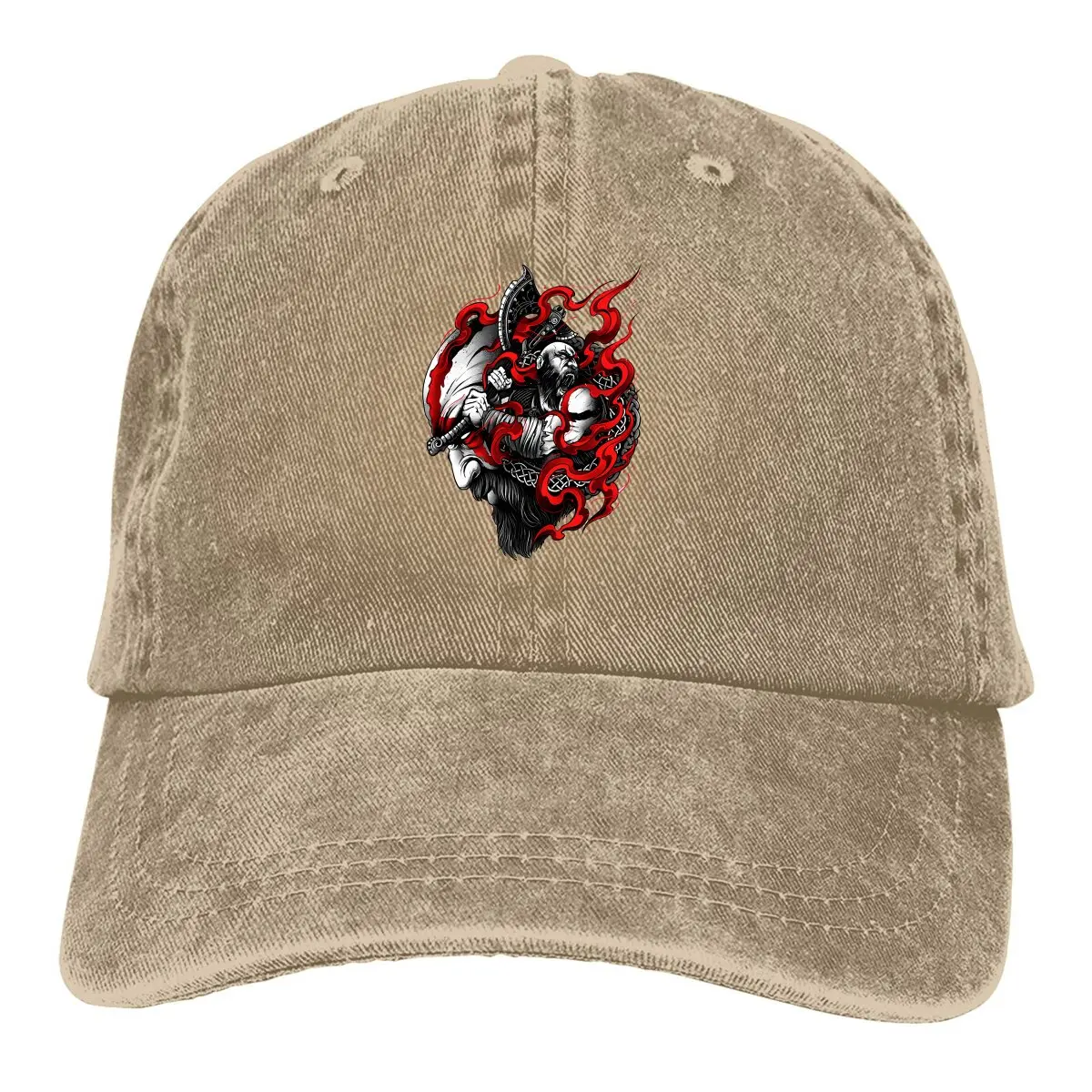 Washed Men's Baseball Cap Prepare For Trucker Snapback Caps Dad Hat God Of War Kratos Golf Hats