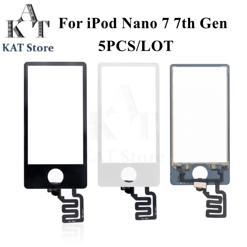 

5Pcs Touch Screen Glass Lens With Digitizer Panel For iPod Nano 7 7th Gen Black | White Replacement Parts