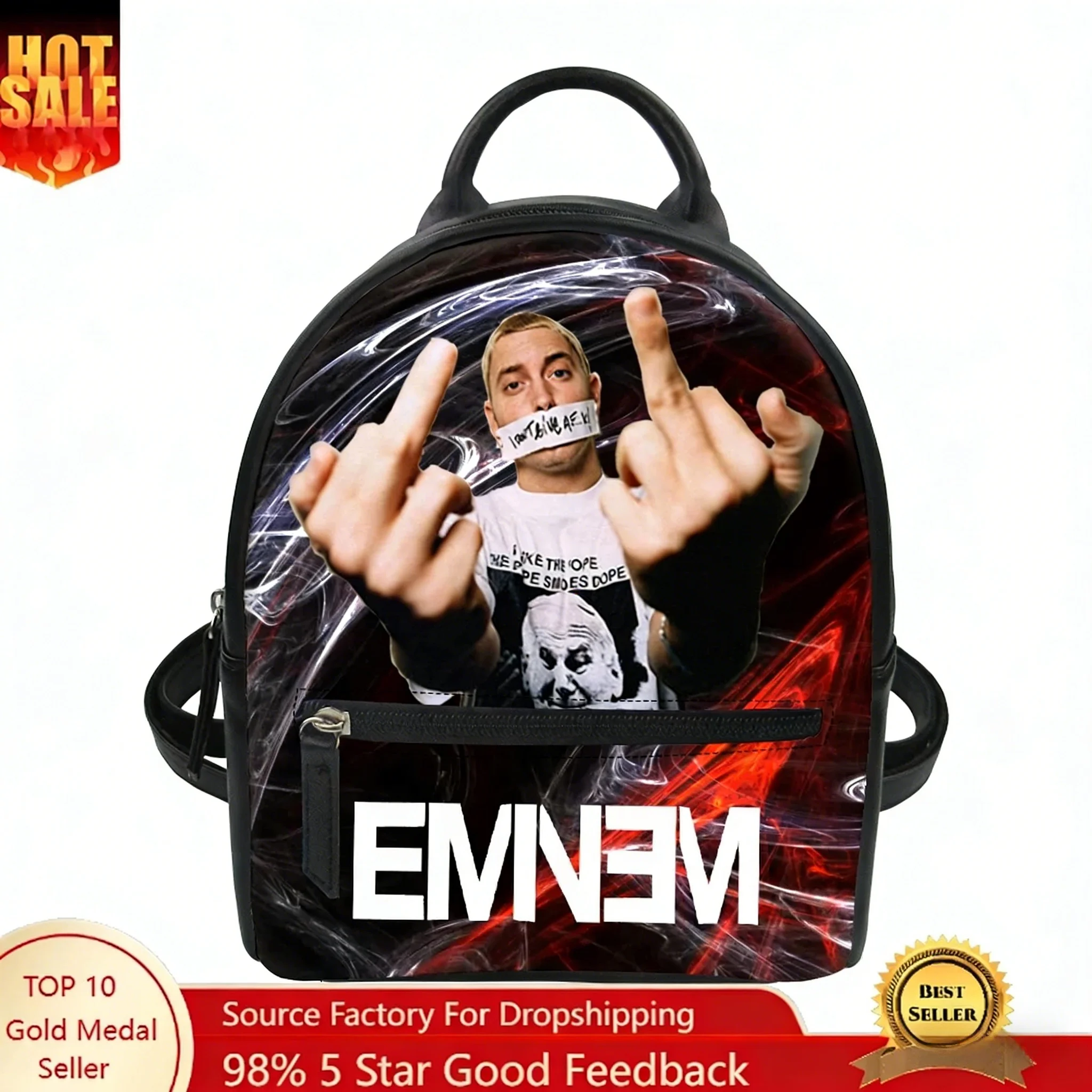 

Eminem хип-хоп рок-певец на заказ рюкзак кошелек женский Carter школьные сумки двойная сумка на плечо мини-рюкзак кожаная дорожная сумка