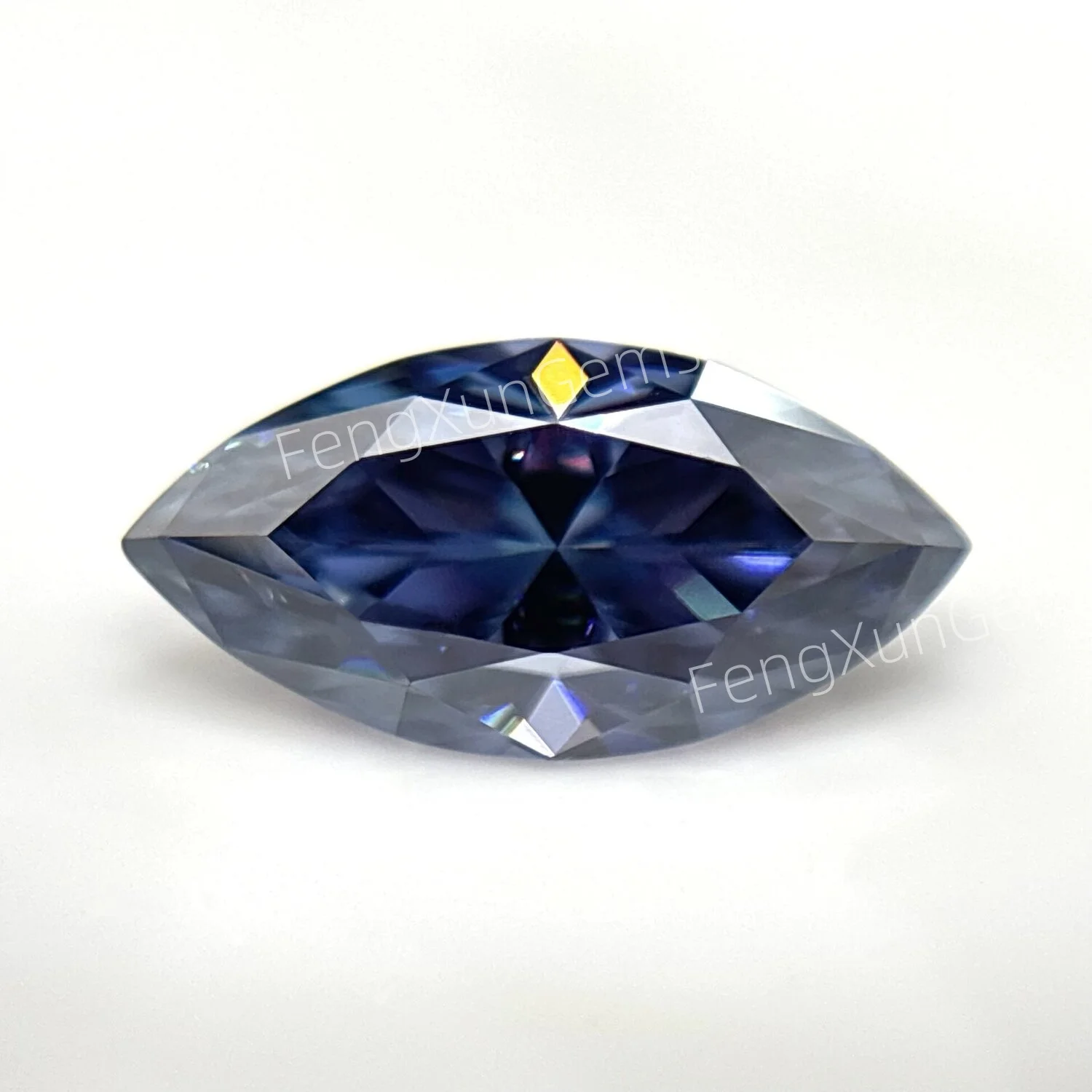 

Loose Moissanite Stone Marquise shape 0.1~3ct Lab Grown Royal Blue Moissanite Diamonds For inlay With GRA Certificate