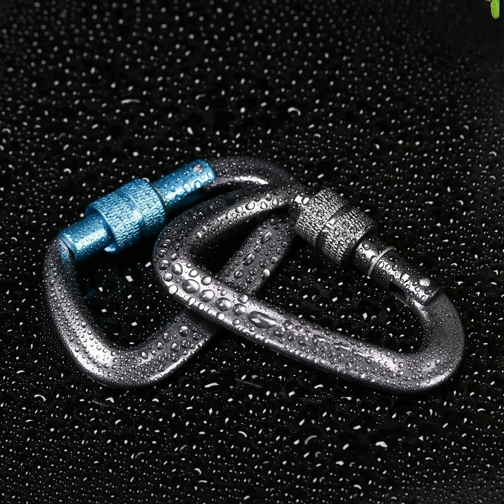81*46.6mm D Shape Climbing Equipment Security Safety Locks Professional Climbing Buckle Climbing Carabiner Quickdraws Lock