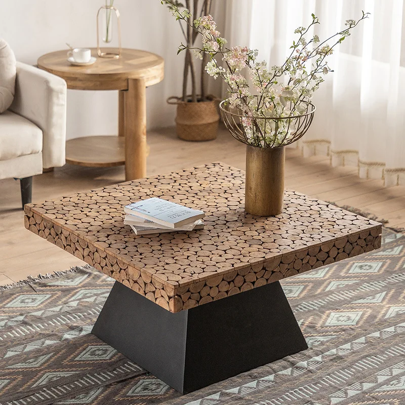 pu-Business Black Luxury Coffee Tables Modern Designer Center Coffee Tables Floor Wood Weird Tavolino Da Salotto Furniture Home