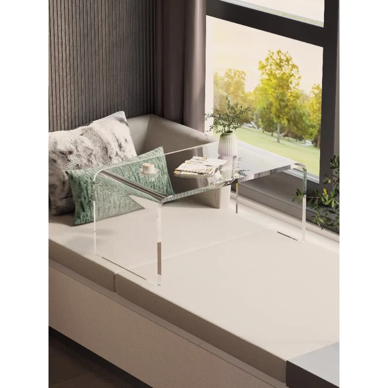 

Transparent acrylic bay window small table bedroom tatami low table Internet celebrity sofa corner few simple balcony coffee tab