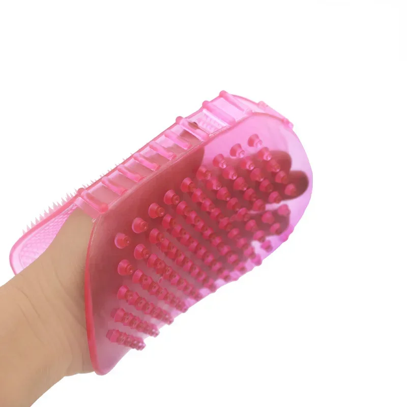 BXA Silicone Massage Scrub Gloves for Peeling Body Bath Brush Exfoliating Gloves Footbrush Double-Sided Massage Beauty Salon