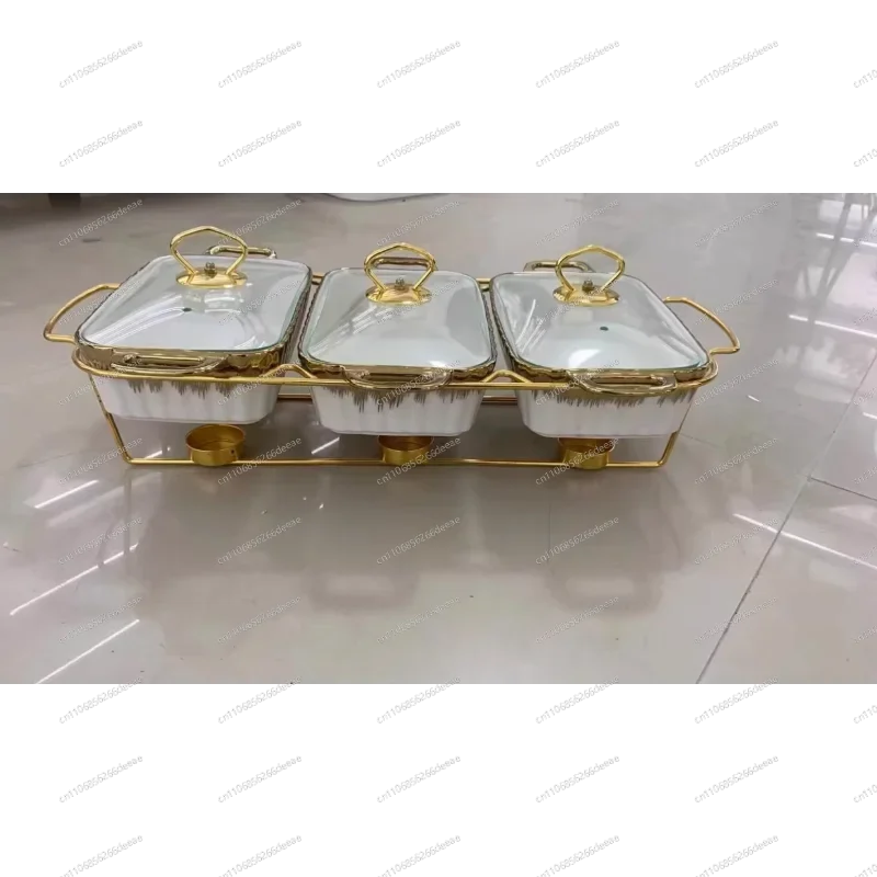 3-Piece Ceramic 3-Grid Baking Pan Set – Non-Stick Brownie & Muffin Tray for Home Baking