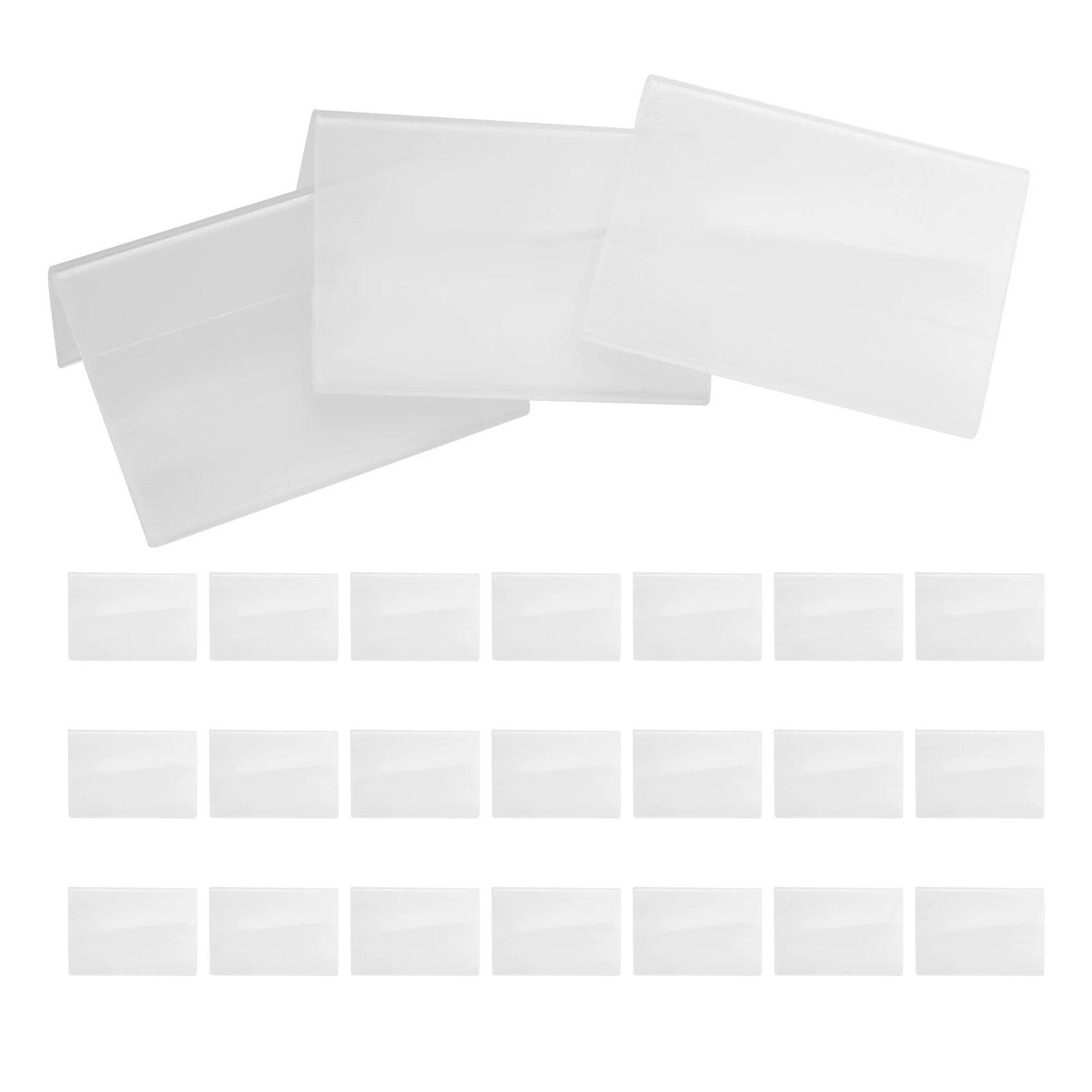 retail display 30Pcs Sign Display Holder Price Name Card Tag Mini Sign Label Counter Top Stand Case 6cm x 4Cm