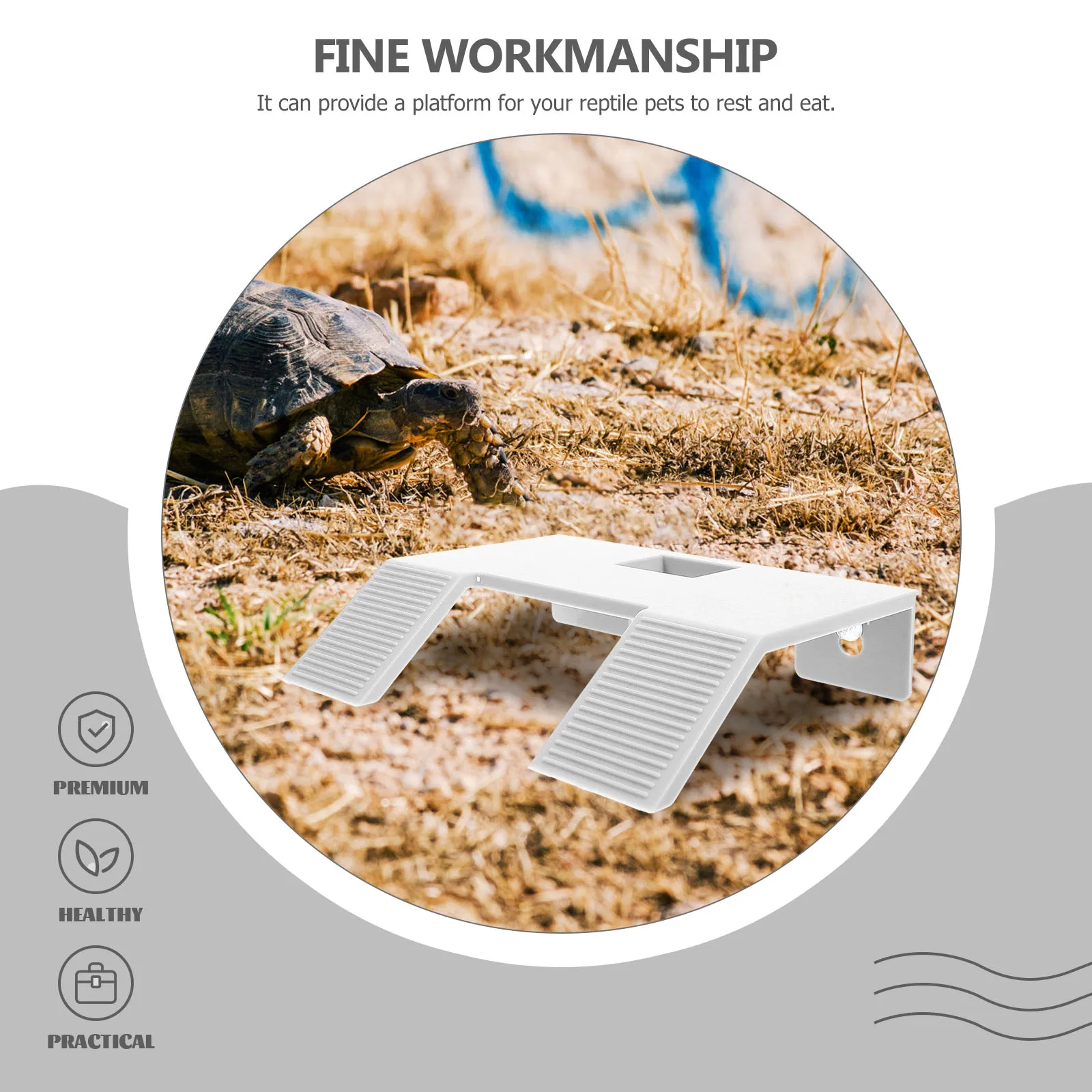 

Climbing Rack on The Balcony Aquatic Turtle Accessories Large Basking Platform Pet Aquarium Equipment Turf Tortoise