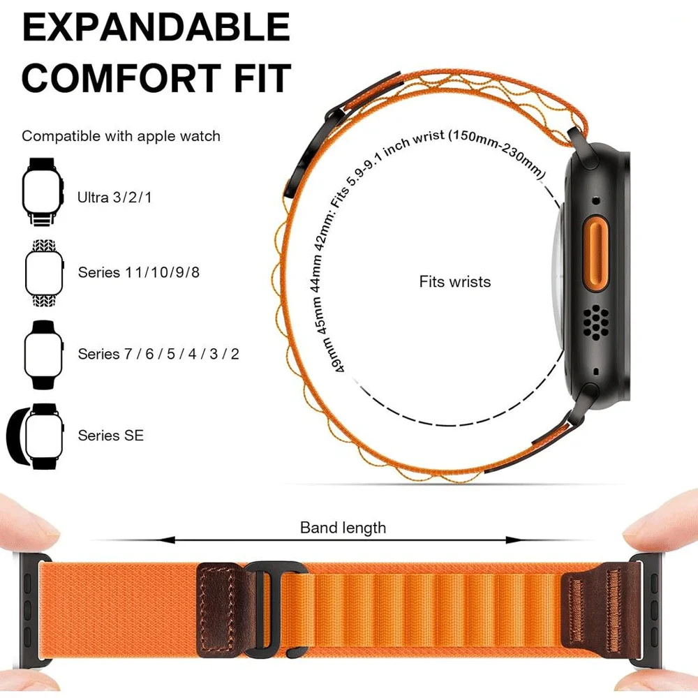 Alpine Loop Band Lederarmband für Apple Watch Ultra 3 49mm 46mm 44mm 40mm 45mm 41mm 42mm Für iWatch Serie 11 10 9 8 7 6 5 SE 3 – Detail 6
